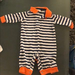 3 month Ralph Lauren orange navy and white stripe